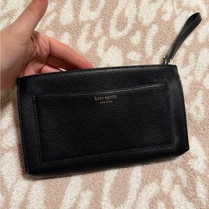 Kate Spade Black Pebbled Leather Clutch